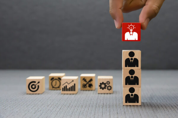 Teamwork,Business and Leadership Wood Block Concept.